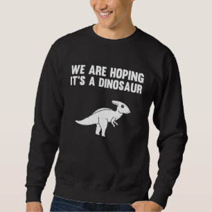 We're Hoping For A Dinosaur Pregnancy Announcement Sweatshirt