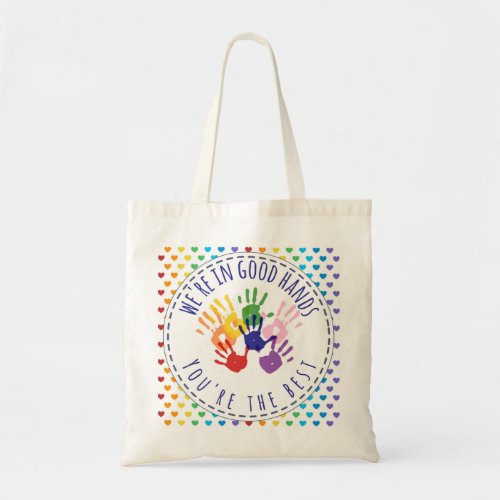 were in good hands with you nurse gift tote bag
