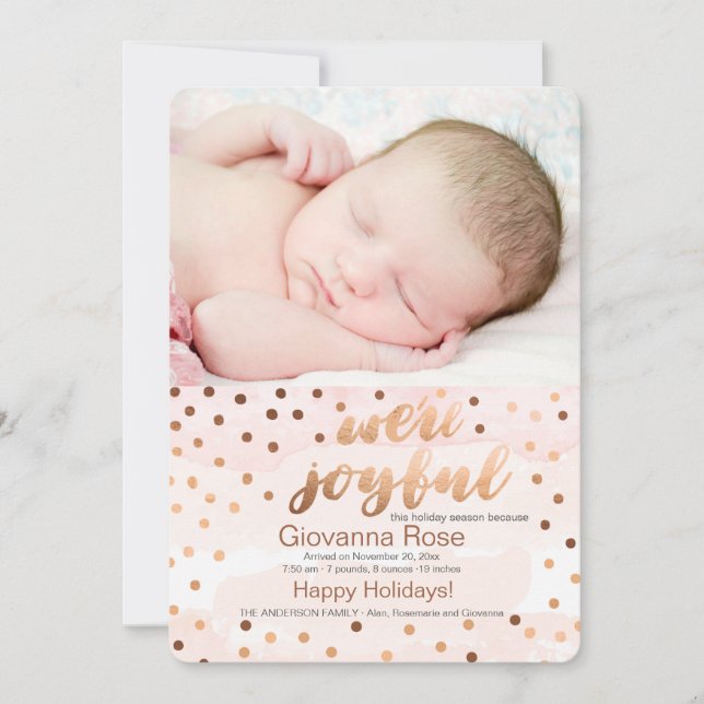 We're Joyful Photo Holiday Card (Front)