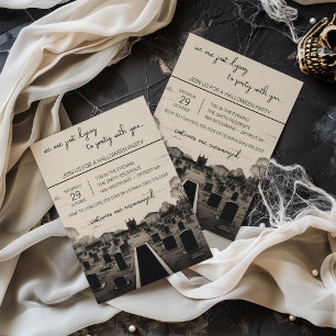 We're Just Dying to Party with You Halloween Party Invitation
