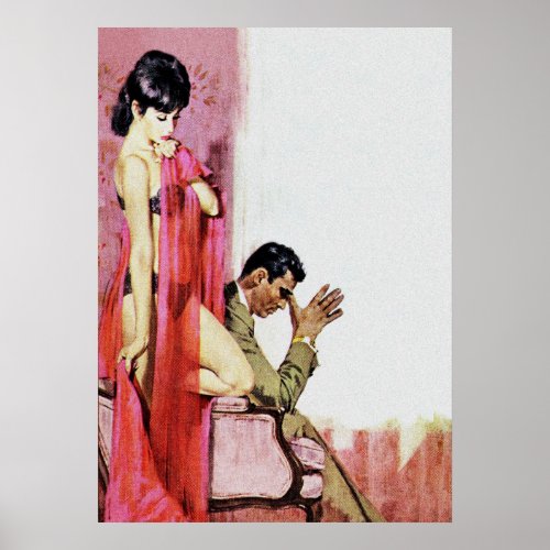 We're Late, Hurry up Retro Vintage Pulp Cover Art