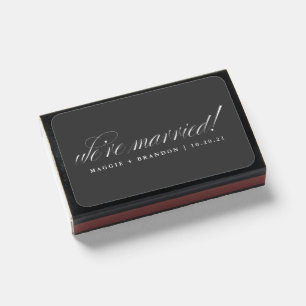 Were Married Wedding Matchboxes