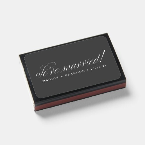 Were Married Wedding Matchboxes 