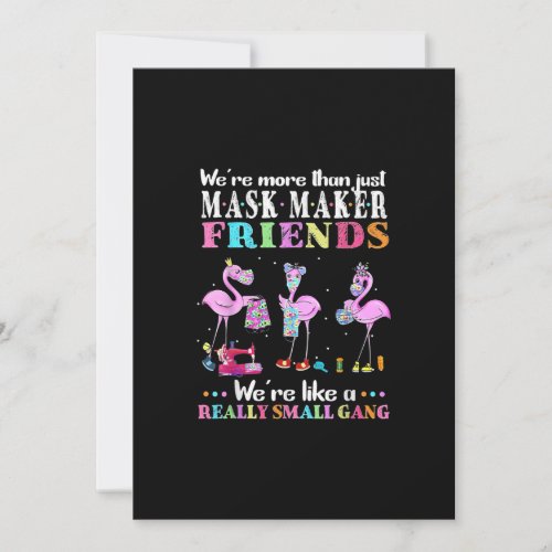 Were More Than Just Mask Maker Friends Flamingo Holiday Card