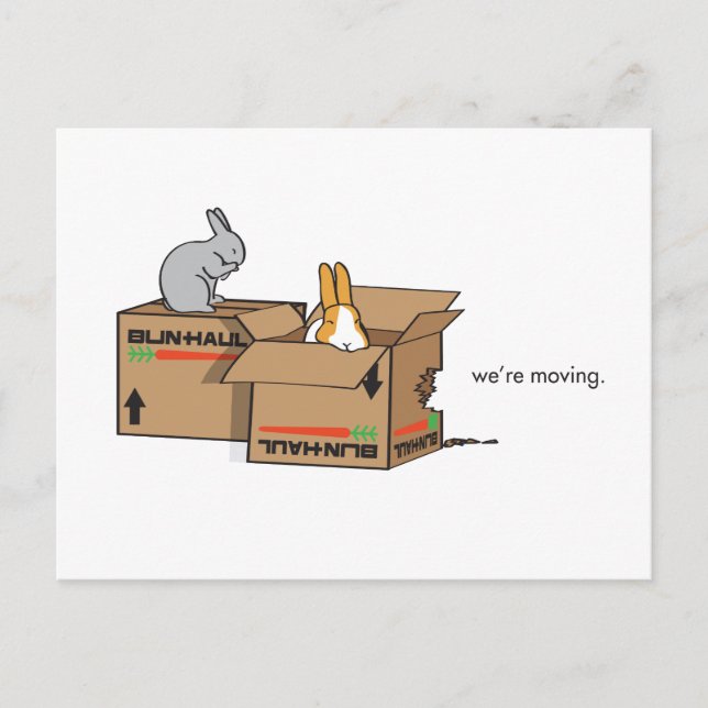 WE'RE MOVING ANNOUNCEMENT POSTCARD (Front)