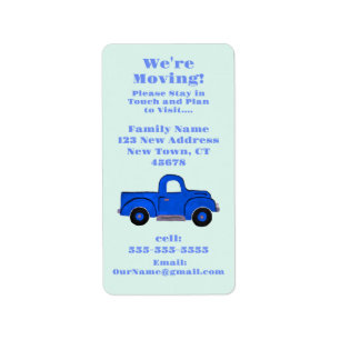 We're Moving Announcement Sticker Label