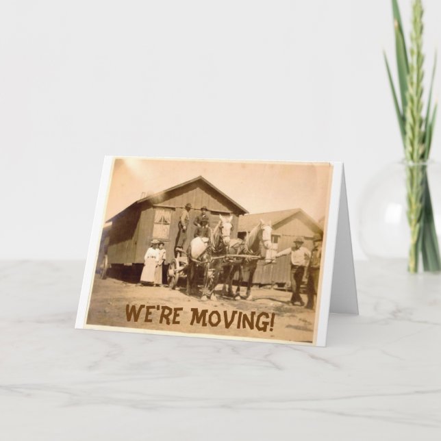 We're Moving Cards! Announcement (Front)
