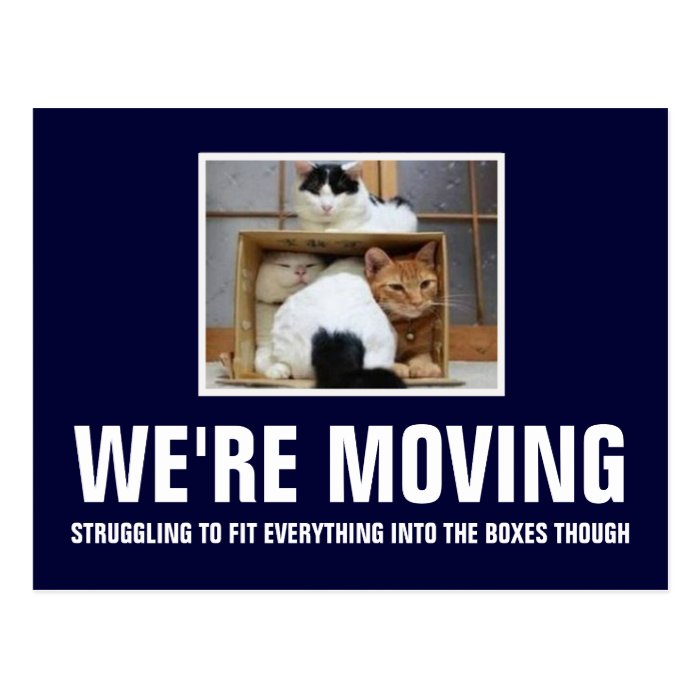 We're moving post cards