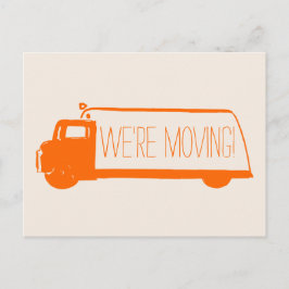 We're Moving Retro Moving Van Announcement Postcard