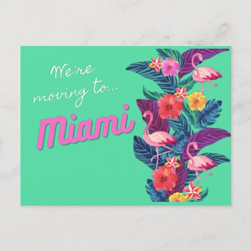 Were Moving to Miami Postcard