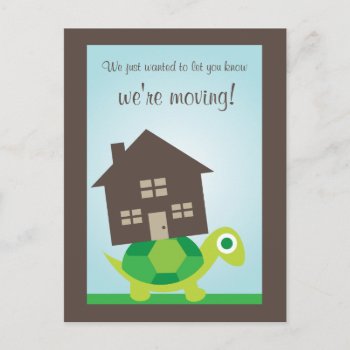We're Moving - Turtle Mover Postcard by youreinvited at Zazzle