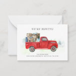 We're Moving Vintage Red Truck Change of Address Note Card
