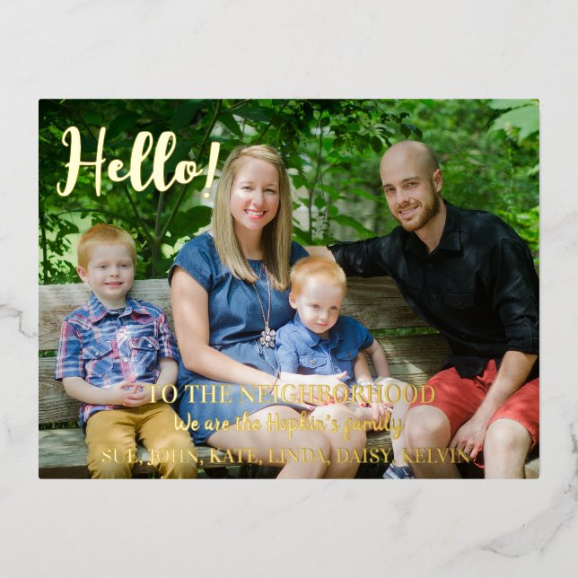 We're New to the Neighborhood" Photo Announcement (Front)
