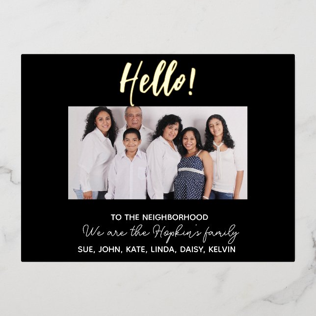 We're New to the Neighborhood" Photo Announcement (Front)