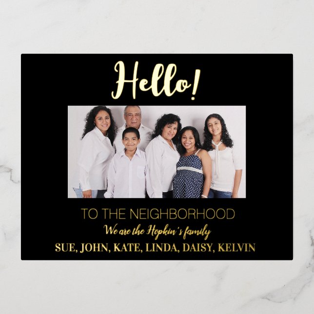 We're New to the Neighborhood" Photo Announcement (Front)