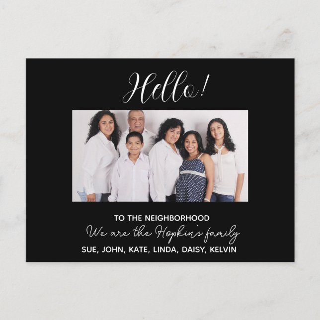 We're New to the Neighborhood" Photo Announcement Postcard (Front)