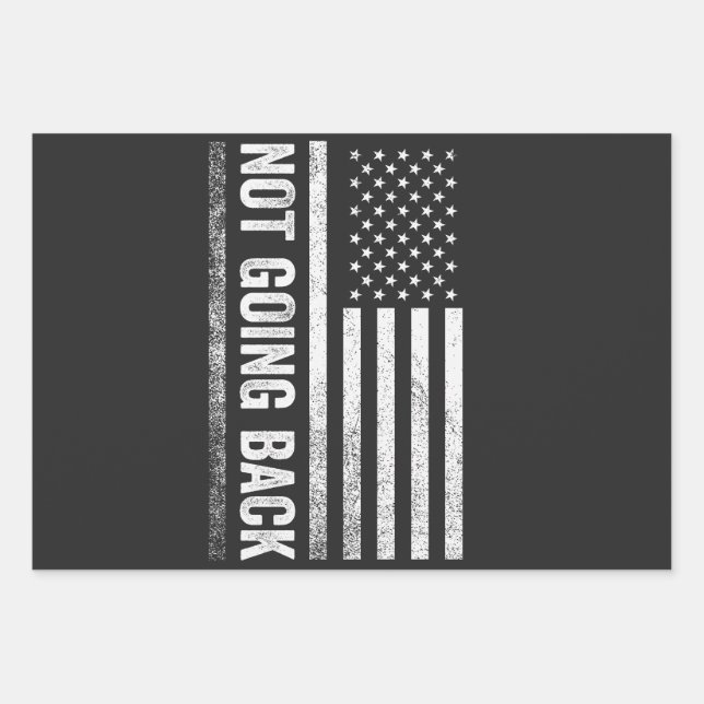 We're Not Going Back Harris Walz Election  Wrapping Paper Sheets (Front)