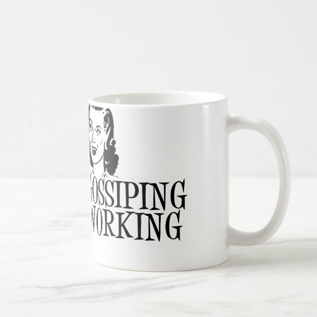 We're Not Gossiping We're Networking B&W Coffee Mug (Right)