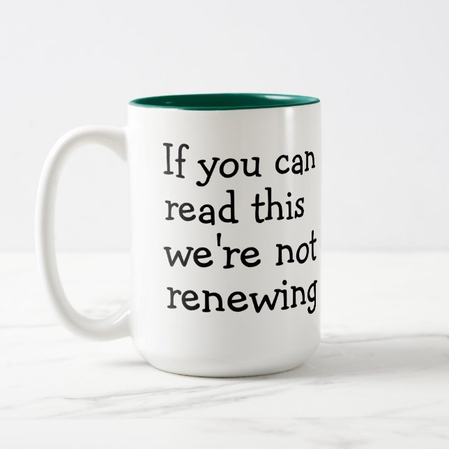 We're Not Renewing Cybersecurity Mug (Left)