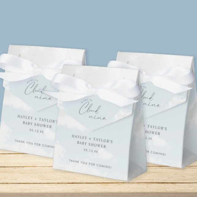 We're On Cloud 9 Baby Shower  Favor Boxes (Creator Uploaded)