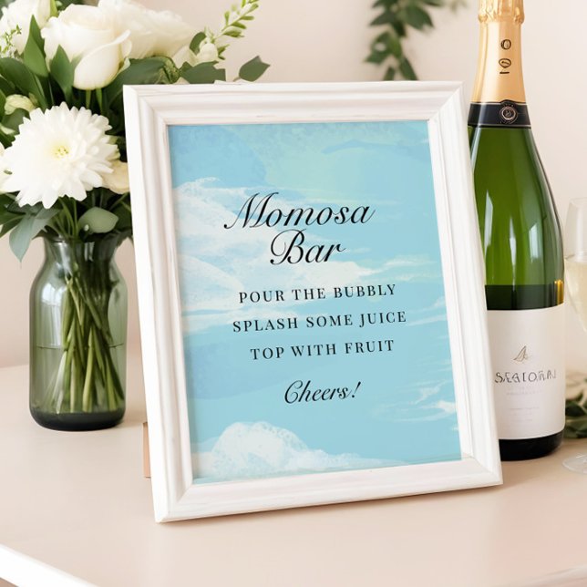 We're On Cloud 9 Baby Shower Mimosa Bar Sign (Creator Uploaded)