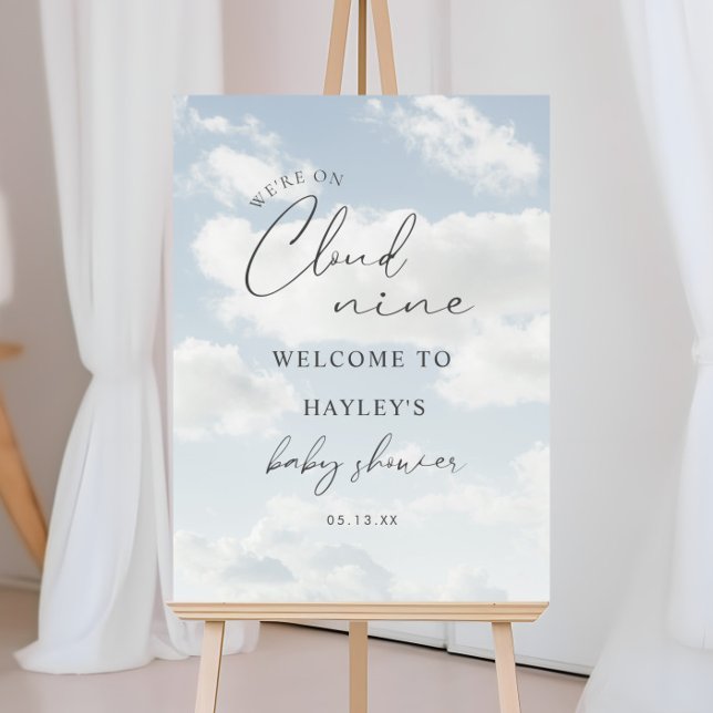 We're On Cloud 9 Baby Shower Welcome Sign (Creator Uploaded)