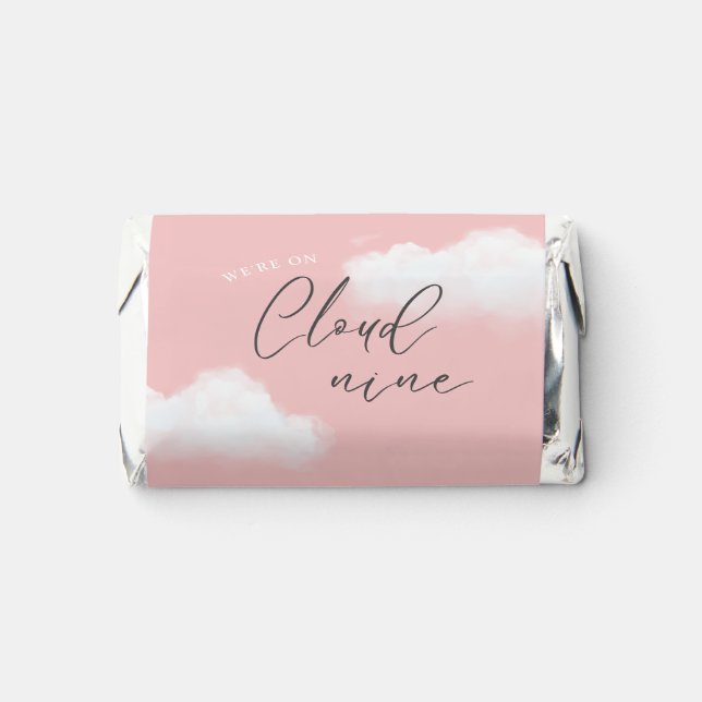 We're on Cloud 9 Pink Girl Baby Shower Hershey's Miniatures (Front)