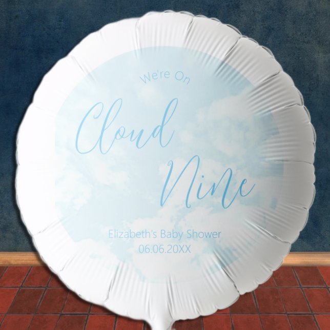 We're On Cloud Nine Baby Shower Balloon (Creator Uploaded)