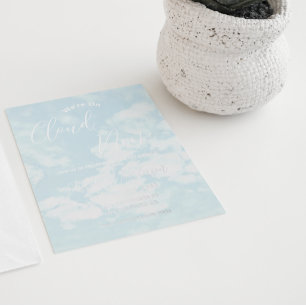 We're On Cloud Nine Baby Shower Foil Invitation