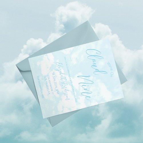 Were On Cloud Nine Baby Shower Invitation