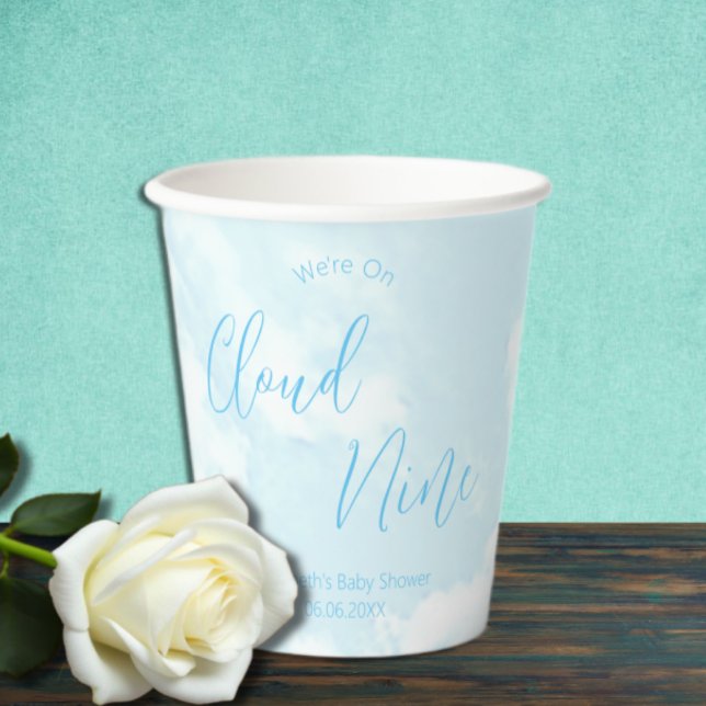 We're On Cloud Nine Baby Shower Paper Cups (Creator Uploaded)