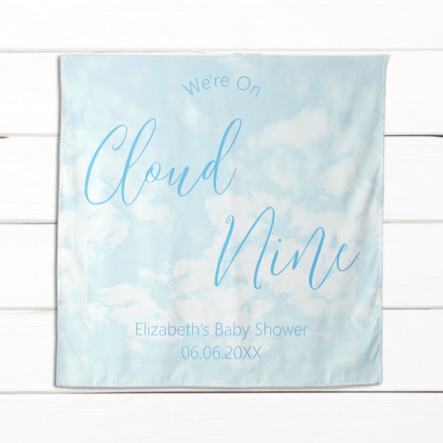 We're On Cloud Nine Baby Shower Tapestry (Creator Uploaded)