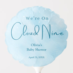 We're on Cloud Nine Boy Baby Shower Balloon