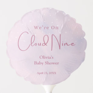 We're on Cloud Nine Girl Baby Shower Balloon