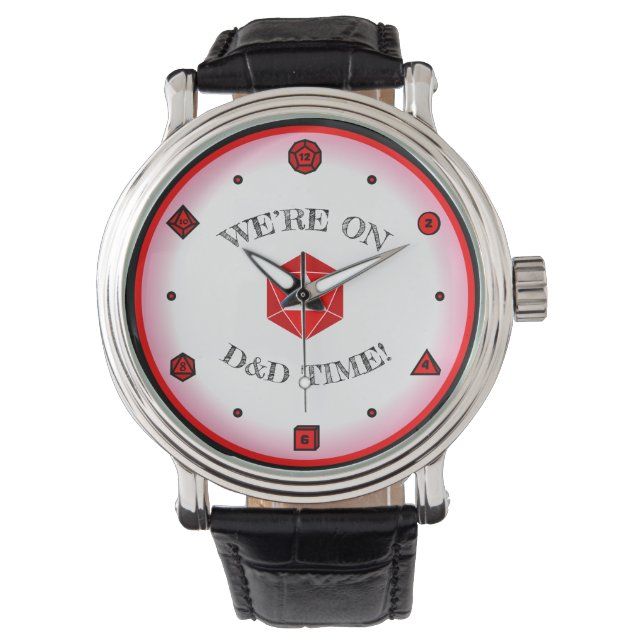 We're On DND Time - RED eWatch Watch (Front)