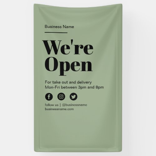 Were Open Simple Bold Text Editable Color Banner