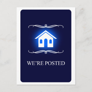 we're posted announcement : mod home postcard
