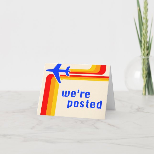 we're posted announcement : retro plane (Front)