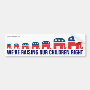 We're Raising Our Children Right Bumper Sticker