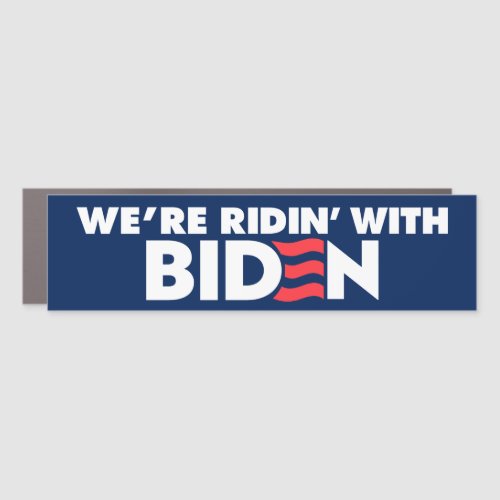 Were Ridin With Biden 2024 Bumper Car Magnet
