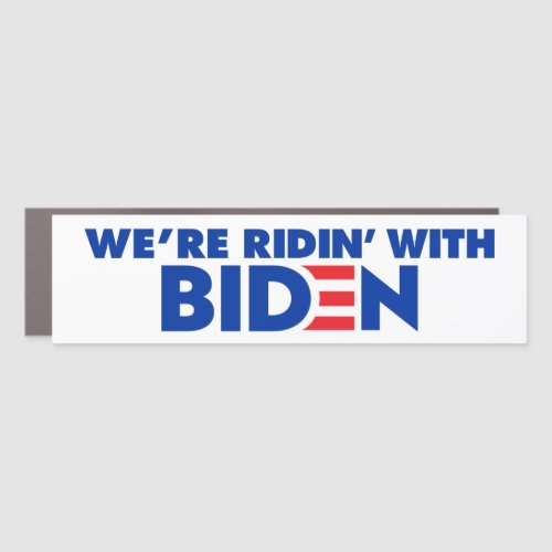 Were Ridin With Biden 2024 Bumper Car Magnet