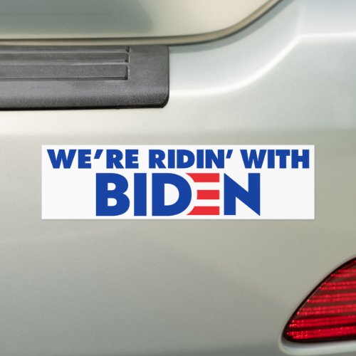 Were Ridin With Biden 2024 Bumper Sticker