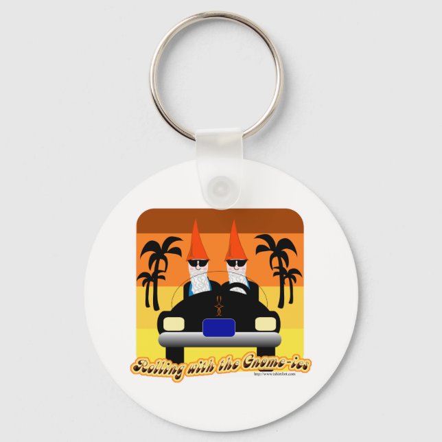 Were Rolling with the Gnom-ies Keychain (Front)