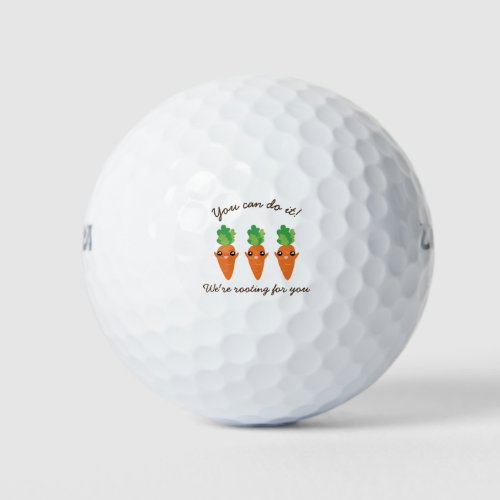 Were Rooting For You Funny Encouraging Carrots Golf Balls