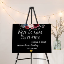We're So Glad You're Here, Modern Wedding Welcome