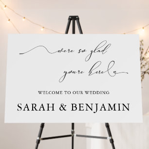 We're So Glad You're Here Sign