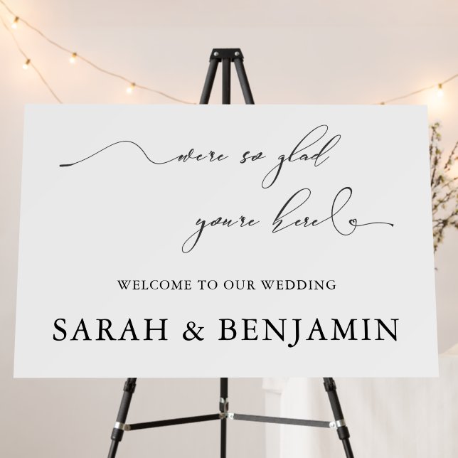 We're So Glad You're Here Sign (In Situ (Stand))