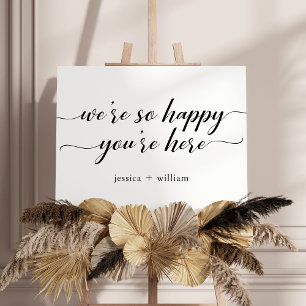 We're So Happy You're Here Wedding Welcome Foam Board