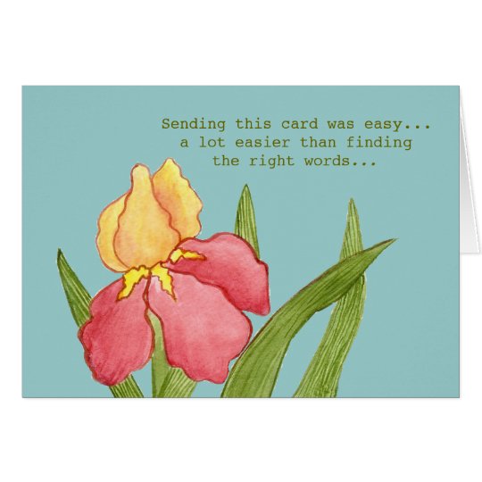 We're sorry for your loss card | Zazzle