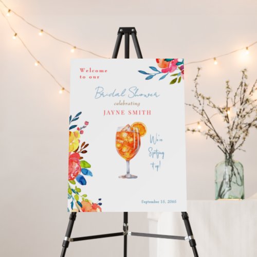 Were Spritzing it Up Colorful Bridal Shower Foam Board